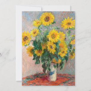 Bouquet av solblommor (1881) av Claude Monet Inbjudningar