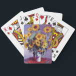 Bouquet av solblommor av Claude Monet, Vintage Art Casinokort<br><div class="desc">Bouquet of Sunblommor (1881) av Claude Monet är en vintage blommigt för bra konst som fortfarande är livmålning. Gult blommar från trädgården. En bukett av sommarsäsongssolrosor i vas. Om konstnären: Claude Monet (1840-1926) var en av grundarna av den Fransk målningsrörelsen och de flesta av hans målningar var "en plein luft"...</div>