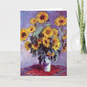 Bouquet av solblommor av Claude Monet, Vintage Art Kort