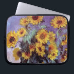 Bouquet av solblommor av Claude Monet, Vintage Art Laptop Sleeve<br><div class="desc">Bouquet of Sunblommor (1881) av Claude Monet är en vintage blommigt för bra konst som fortfarande är livmålning. Gult blommar från trädgården. En bukett av sommarsäsongssolrosor i vas. Om konstnären: Claude Monet (1840-1926) var en av grundarna av den Fransk målningsrörelsen och de flesta av hans målningar var "en plein luft"...</div>
