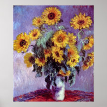 Bouquet av solblommor av Claude Monet, Vintage Art