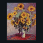 Bouquet av solblommor av Claude Monet, Vintage Art Trätavla<br><div class="desc">Bouquet of Sunblommor (1881) av Claude Monet är en vintage blommigt för bra konst som fortfarande är livmålning. Gult blommar från trädgården. En bukett av sommarsäsongssolrosor i vas. Om konstnären: Claude Monet (1840-1926) var en av grundarna av den Fransk målningsrörelsen och de flesta av hans målningar var "en plein luft"...</div>