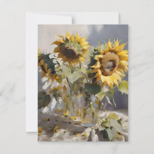 Bouquet av solblommor B - Oljor Julkort