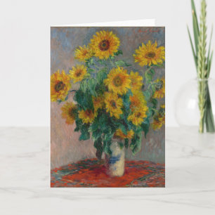 Bouquet av solblommor Claude Monet Kort