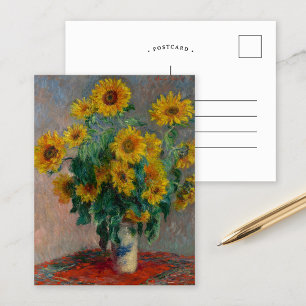 Bouquet av solblommor Claude Monet Vykort