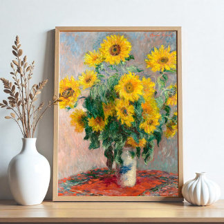 Bouquet av solblommor poster