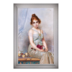 Bouquet av Vittorio Matteo Corcos Fototryck
