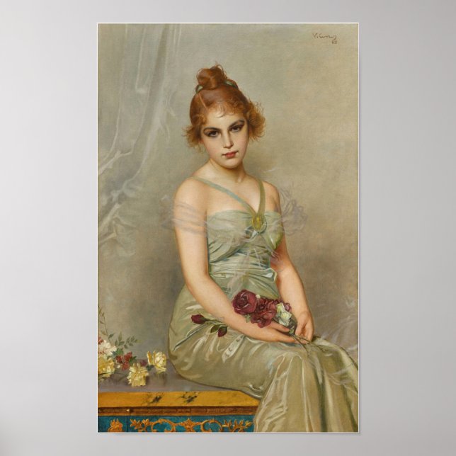 Bouquet av Vittorio Matteo Corcos Poster (Framsidan)
