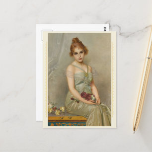 Bouquet av Vittorio Matteo Corcos Vykort