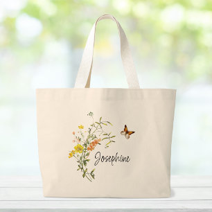 Bouquet av Wildblommor Bridesmaid Tote Bag Jumbo Tygkasse
