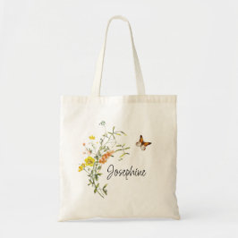 Bouquet av Wildblommor Bridesmaid Tote Bag Tygkasse
