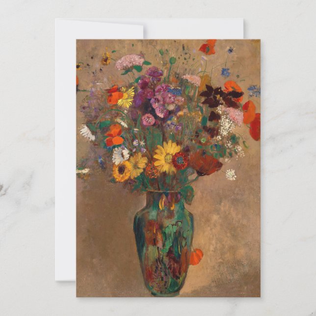 Bouquet av Wildblommor | Odilon Redon vykort (Framsida)