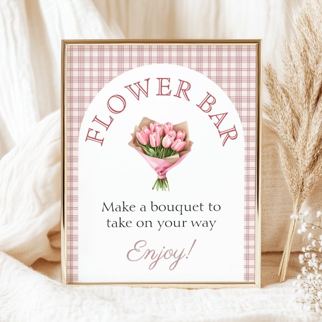 Bouquet bar Pink Fresh off market Bridal Shower Poster (Skapare uppladdad)