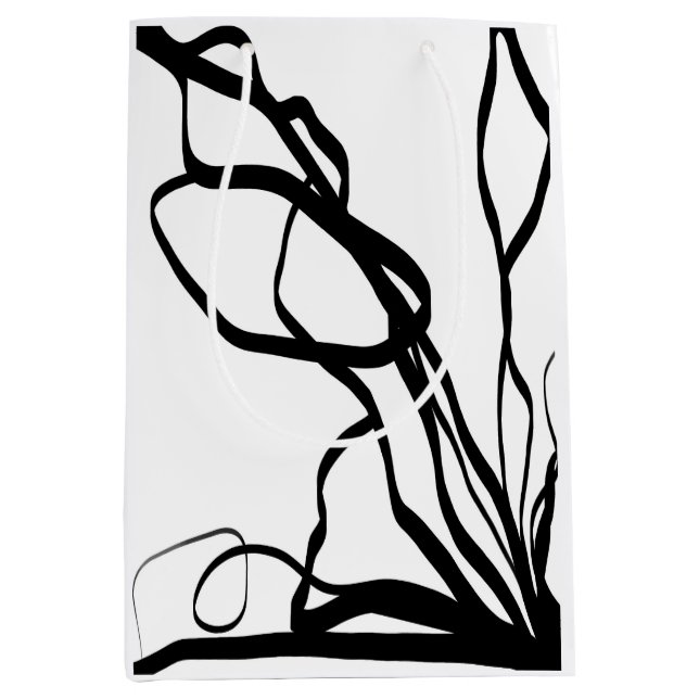 Bouquet Blanc: Abstrakt White & Black (Framsidan)