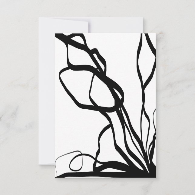Bouquet Blanc: Abstrakt White & Black (Framsida)