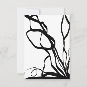 Bouquet Blanc: Abstrakt White & Black