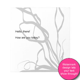 Bouquet Blanc: Abstrakt White & Black Anteckningsblock