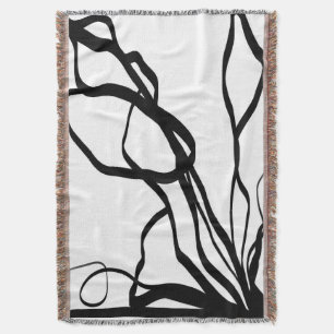 Bouquet Blanc: Abstrakt White & Black Filt