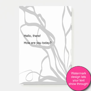 Bouquet Blanc: Abstrakt White & Black Post-it Block