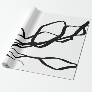 Bouquet Blanc: Abstrakt White & Black Presentpapper