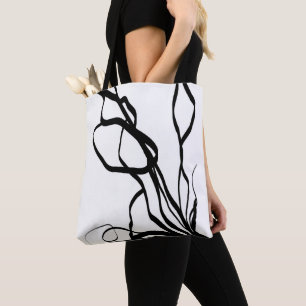 Bouquet Blanc: Abstrakt White & Black Tygkasse