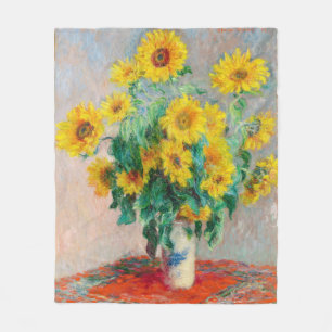 Bouquet-blomman Claude Monet Fleecefilt