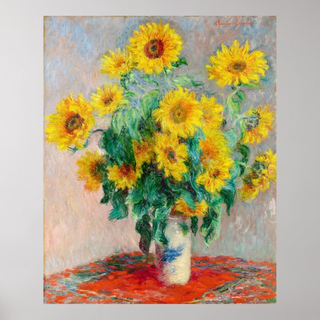 Bouquet-blomman Claude Monet Poster (Framsidan)