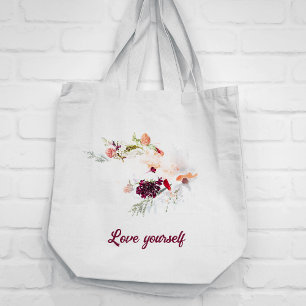 Bouquet-blomman Tote Bag i färg Tygkasse