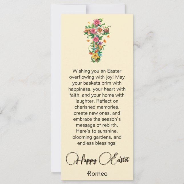 Bouquet Blommigt Kor Glad påsk Card Julkort (Framsida)
