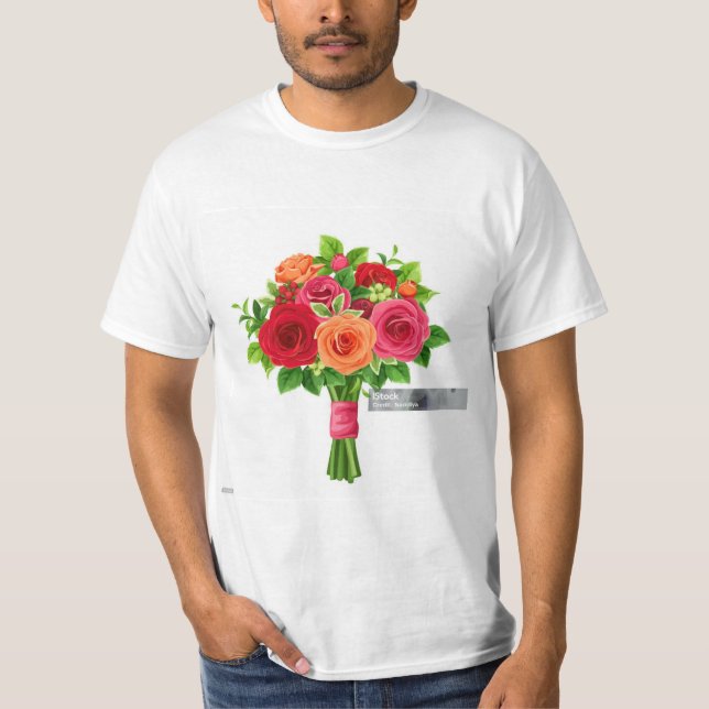 Bouquet Bloom T-Shirt Design" (Framsida)