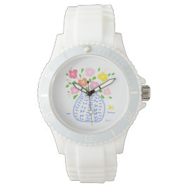 Bouquet Blue and White Watch Armbandsur