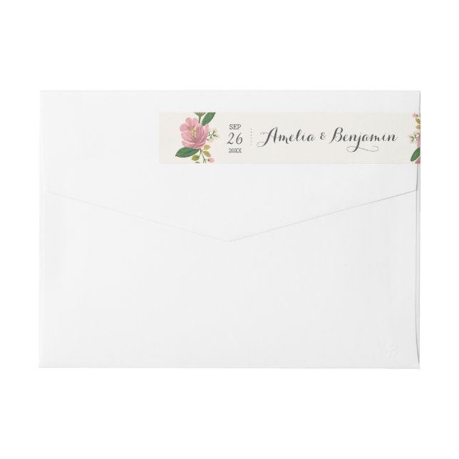  Bouquet Bröllop Etikettband (Baksidan)