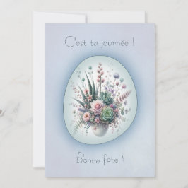 Bouquet de rêve, carte de voeux simple style Boho Kort