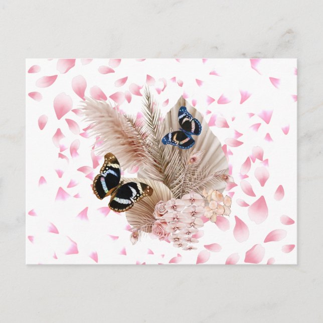 Bouquet floral blooming garden helg vykort (Framsida)