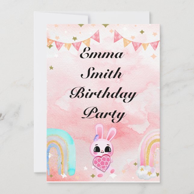 Bouquet floral blooming garden inbjudningar (Framsida)