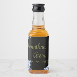 Bouquet floral blooming garden spritflaskor etikett