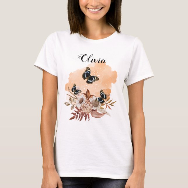 Bouquet floral blooming garden t shirt (Framsida)