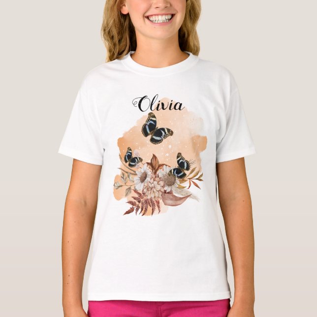 Bouquet floral blooming garden t shirt (Framsida)