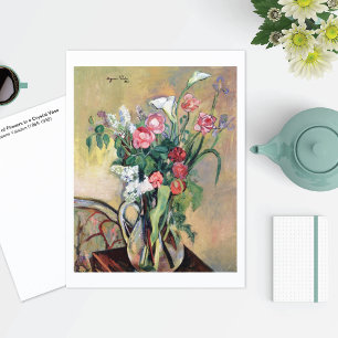 Bouquet Flowers Crystal Vas Valadon Vykort