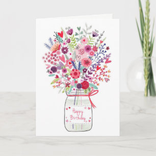 Bouquet-födelsedagskort Kort