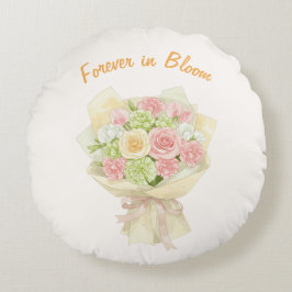  Bouquet　forever in Bloom Rund Kudde