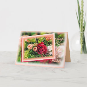 Bouquet Get well Önskemål 2 - anpassa sig inuti Kort
