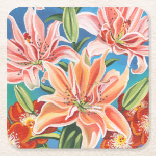 Bouquet i Gräns II Underlägg Papper Kvadrat