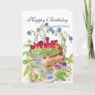 Bouquet-kort för grattis på födelsedagen-blommans kort