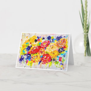 Bouquet-kort för varaktiga intryck<Blank Inside> Tack Kort