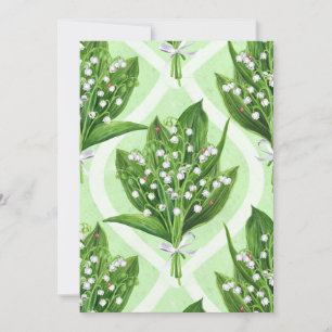 Bouquet lilly av dalen blommor på grönten