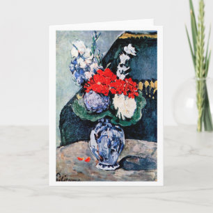 Bouquet med Little Delft, Paul Cezanne Kort
