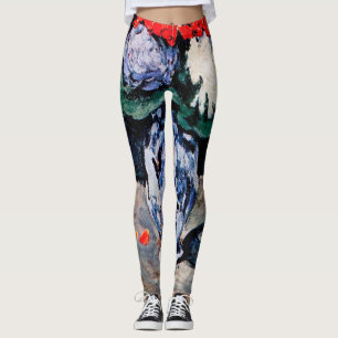 Bouquet med Little Delft, Paul Cezanne Leggings