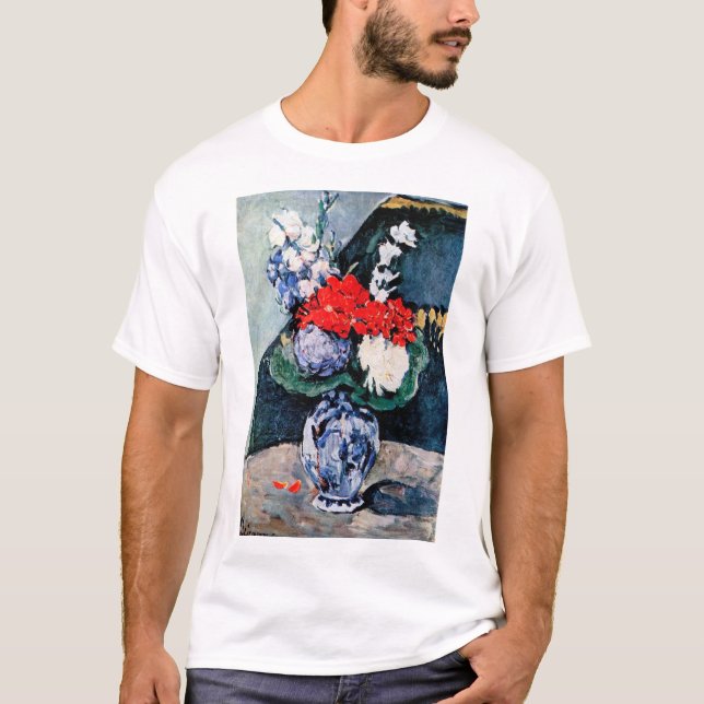 Bouquet med Little Delft, Paul Cezanne T Shirt (Framsida)