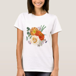 Bouquet med trädgårdsblommor. t shirt